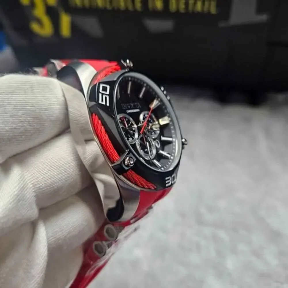 Invicta Bolt Men's Watch - 50mm, Steel, Red